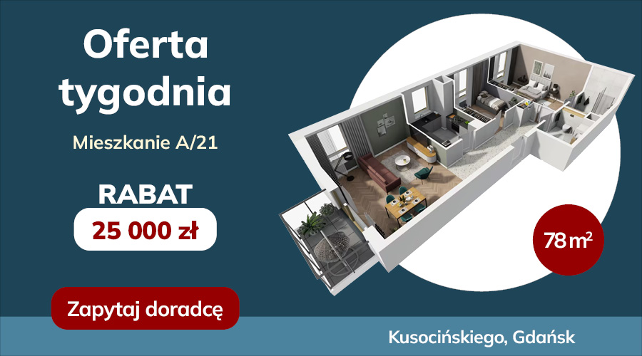 Oferta tygodnia! 3-pokojowe mieszkanie z rabatem 25 000 zł!