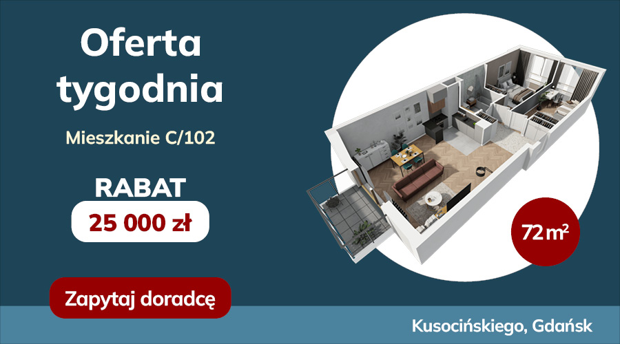 Oferta tygodnia! 25 000 zł rabatu na 72-metrowe mieszkanie